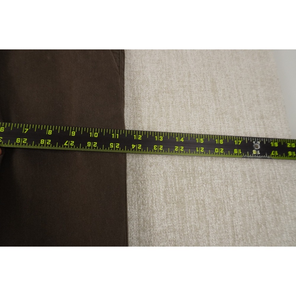 Perry Ellis Silky Twill Flat Front Dress Pants Brown Relaxed Fit 34x30 NWT - Picture 9 of 10